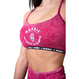 Sport BH Nebbia NEBBIA x OLYMPIA Washed Open Back Sports Bra LEGACY 779 red