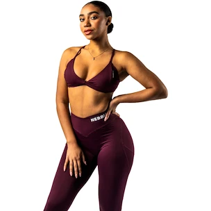 Sport BH Nebbia STRONG BEAUTY Medium-Support Sports Bra TWIST-KNOT 423 dark red