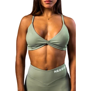 Sport BH Nebbia STRONG BEAUTY Medium-Support Sports Bra TWIST-KNOT 423 light green
