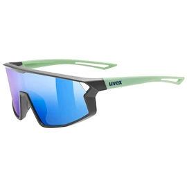 Sport Brille Uvex Skyryse Jr. Grey-Green Matt/Mir.Blue (S5330765716)