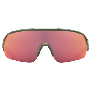 Sport Brille Uvex  Sportstyle 227 Olive Mat/Mirror Red (Cat. 3)