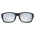 Sport Brille Uvex  Sportstyle 232 P Black Mat / Polavision Mirror Silver (Cat. 3)