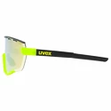 Sport Brille Uvex  Sportstyle 236 Set Black Lime Mat/Mirror Yellow (Cat. 2) + Clear (Cat. 0)