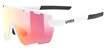 Sport Brille Uvex  Sportstyle 236 Small Set White Mat/Mirror Red (Cat. 2) + Clear (CAT. 0)