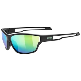 Sport Brille Uvex Sportstyle 806 Black Matt/Mir.Green (S5330872215)