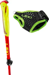 Stöcke für Trailrunning Leki  Ultratrail FX Junior, naturalcarbon-bright red-neonyellow, 95 - 110 cm