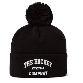 Strickmütze CCM Athleisure Pom Black Senior