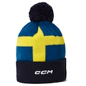 Strickmütze CCM  Flag Hood Team SWE Navy