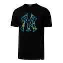 T-shirt 47 Brand Splitter Tee MLB New York Yankees Black/Camo/Blue Neon