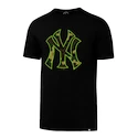 T-shirt 47 Brand Splitter Tee MLB New York Yankees Black/Camo/Green Neon