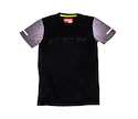 T-Shirt CCM GoDark Tech Tee SS Black/Dark Grey SR
