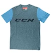 T-Shirt CCM Tech SS Tee Heather Blue/Azure Blue SR