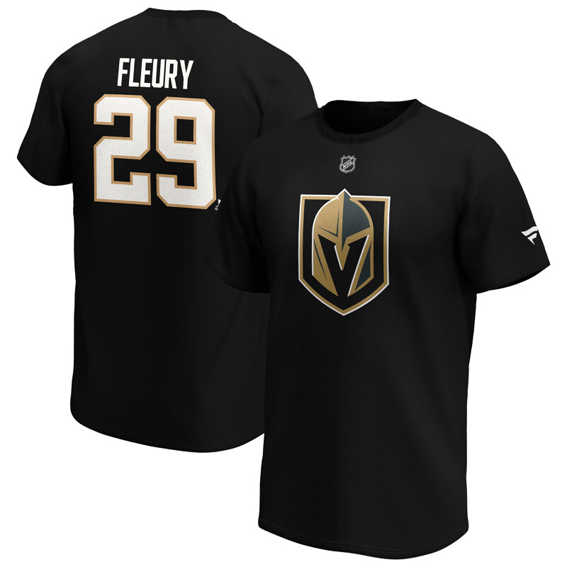 Fanatics Iconic Name Number Graphic T Shirt Nhl Vegas Golden Knights Marc Andre Fleury 29 Sportartikel Sportega