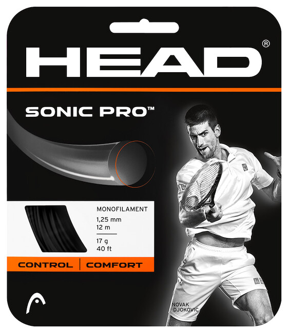 Tennissaite Head Sonic Pro Black 1.30 mm (12 m)