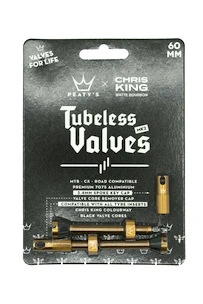 Tubeless-Ventil PEATY'S  X chris king (mk2) bourbon tubeless valves 60mm (ptv2-60-brb-12)