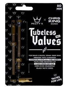Tubeless-Ventil PEATY'S  X chris king (mk2) bourbon tubeless valves - 80mm (ptv2-80-brb-12)