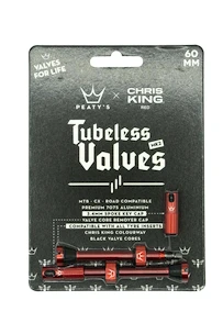 Tubeless-Ventil PEATY'S  X chris king (mk2) red tubeless valves 60mm (ptv2-60-red-12)