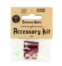 Tubeless-Ventil PEATY'S X chris king (mk2) red tubeless valves accessory kit (ptv2-accs-red-12)