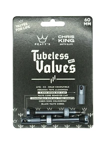 Tubeless-Ventil PEATY'S  X chris king (mk2) slate tubeless valves 60mm (ptv2-60-slt-12)