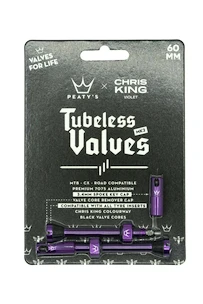 Tubeless-Ventil PEATY'S  X chris king (mk2) violet tubeless valves 60mm (ptv2-60-vlt-12)