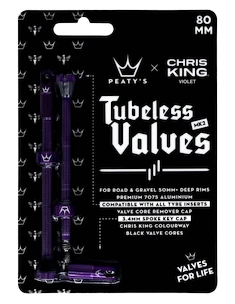 Tubeless-Ventil PEATY'S  X chris king (mk2) violet tubeless valves - 80mm (ptv2-80-vlt-12)