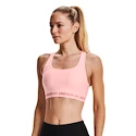 Under Armour Sport-BH für Damen, mittelgroßes Schlüsselloch, Rosa, Betatönung