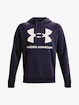 Under Armour UA Rival Fleece-Sweatshirt mit großem Logo, HD-GRAU