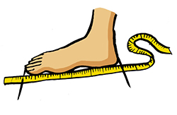Wie den Fuß messen?