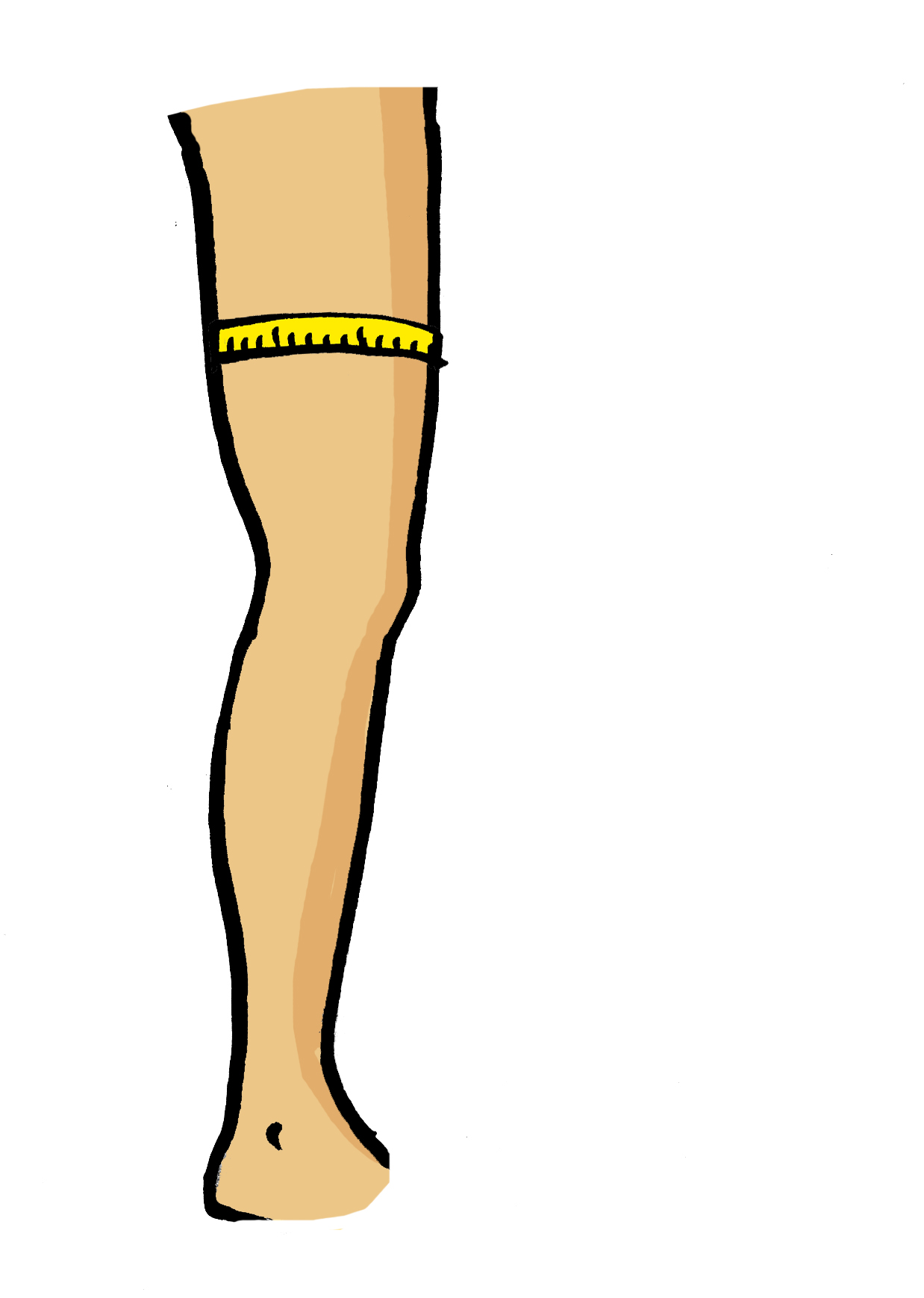 Wade- und Oberschenkelbandage