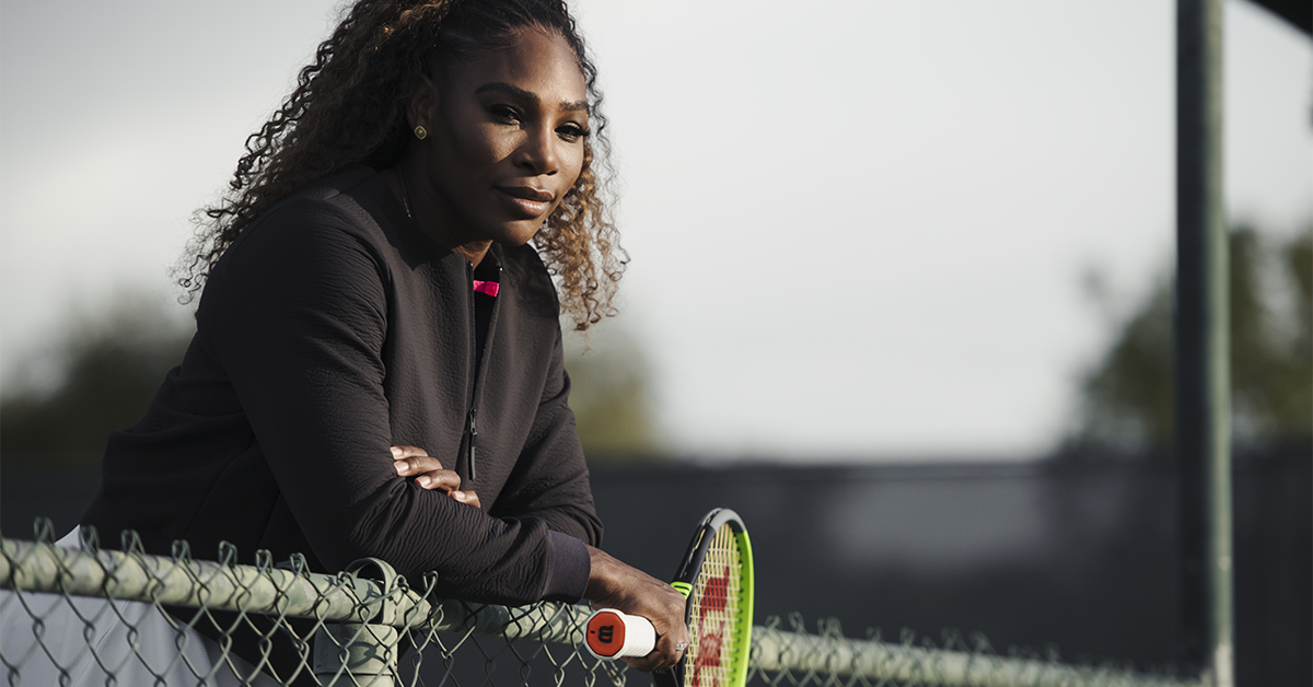 Serena Williams mit neuen Tennisschläger Wilson Blade v7