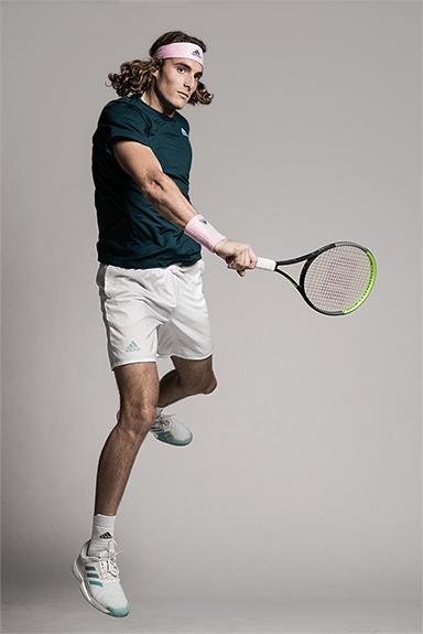 Stefanos Tsitsipas mit neuen Tennisschläger Wilson Blade v7
