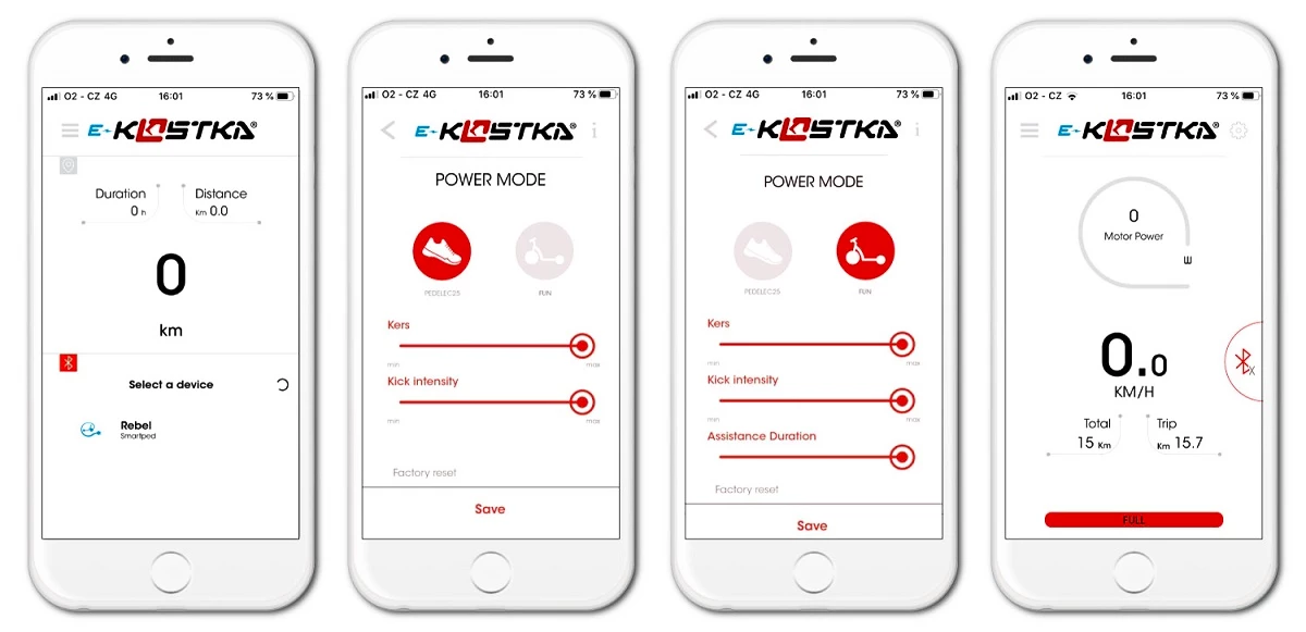 mobile App für Kostka Elektroroller