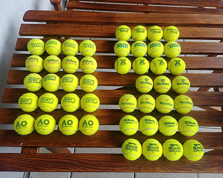 Getestete Tennisbälle