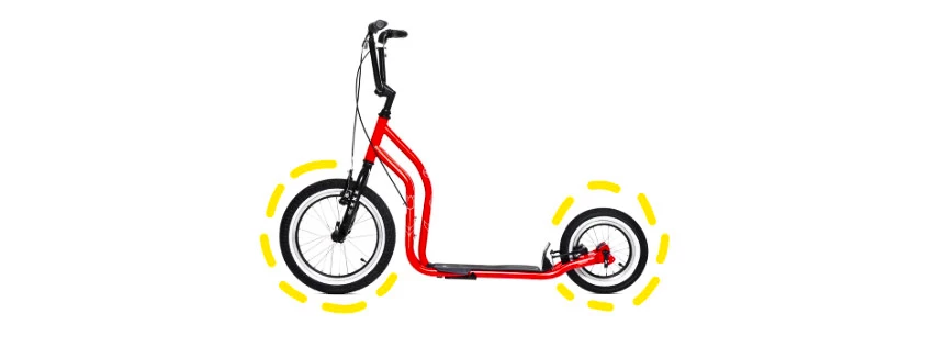 Roller für die Stadt und kürzere Strecken (mit einer Lenkerbremse)