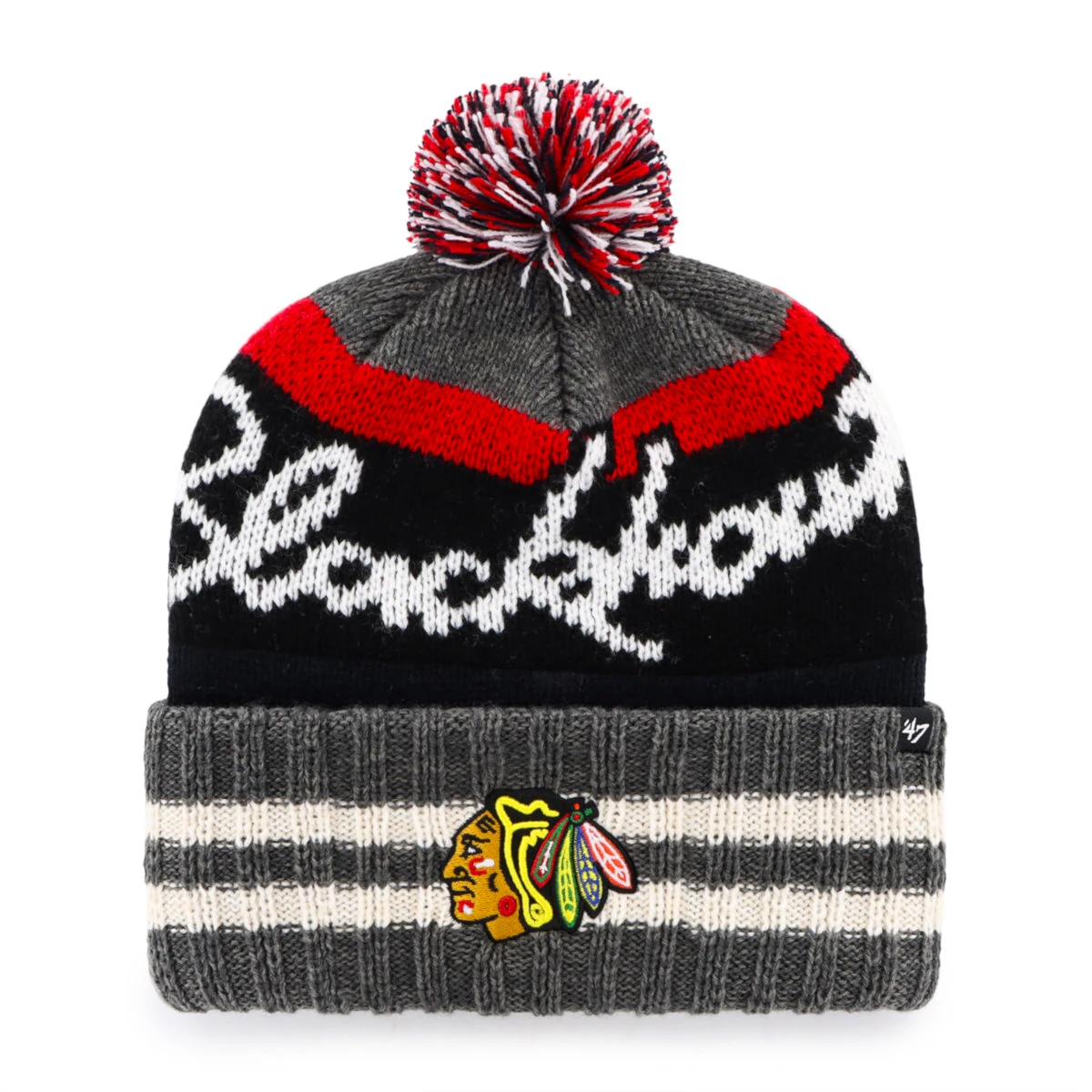 Wintermutze 47 Brand NHL Chicago Blackhawks Hyperbolic 47 CUFF KNIT Sportega