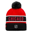 Wintermütze Fanatics  Authentic Pro Game & Train Cuffed Pom Knit Chicago Blackhawks