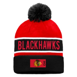 Wintermütze Fanatics Authentic Pro Game & Train Cuffed Pom Knit Chicago Blackhawks