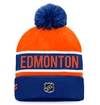 Wintermütze Fanatics  Authentic Pro Game & Train Cuffed Pom Knit Edmonton Oilers