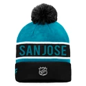 Wintermütze Fanatics  Authentic Pro Game & Train Cuffed Pom Knit San Jose Sharks